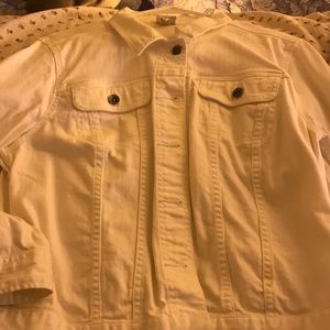 White denim coat